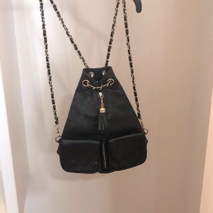 Street level black and gold backpack